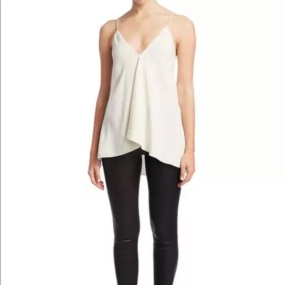 THEORY  RARE Kensington Draped Tank Top WHITE SIZE M NWT - Picture 7 of 7